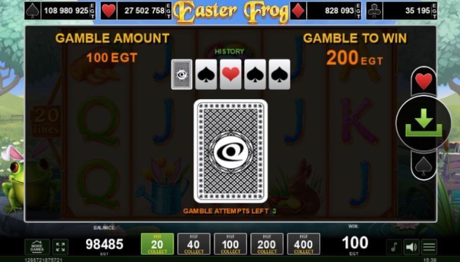 Easter Frog - Gamble feature