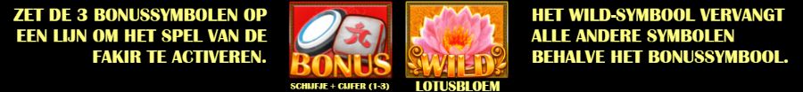 Fakir Dice Slot speciale symbolen