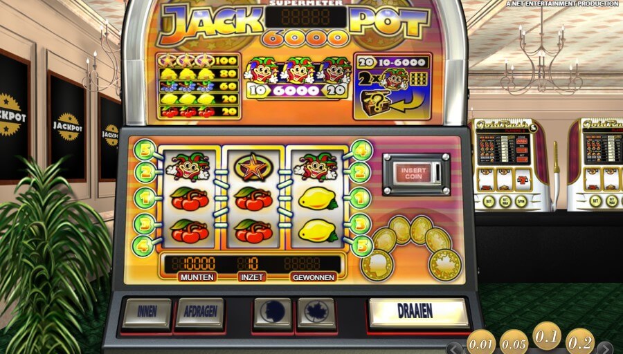 Jackpot 6000 - startscherm