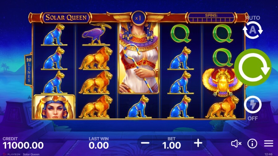 Solar Queen - Startscherm