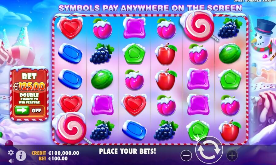 Sweet Bonanza Xmas speelveld