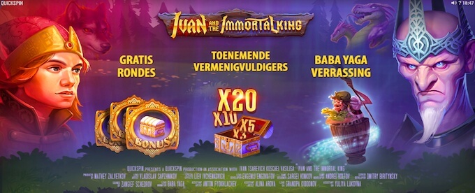 De features van Ivan and the Immortal King Ivan and the Immortal King gokkast