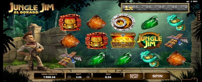Jungle Jim El Dorado: een kopie van Gonzo's Quest Jungle Jim El Dorado gokkast