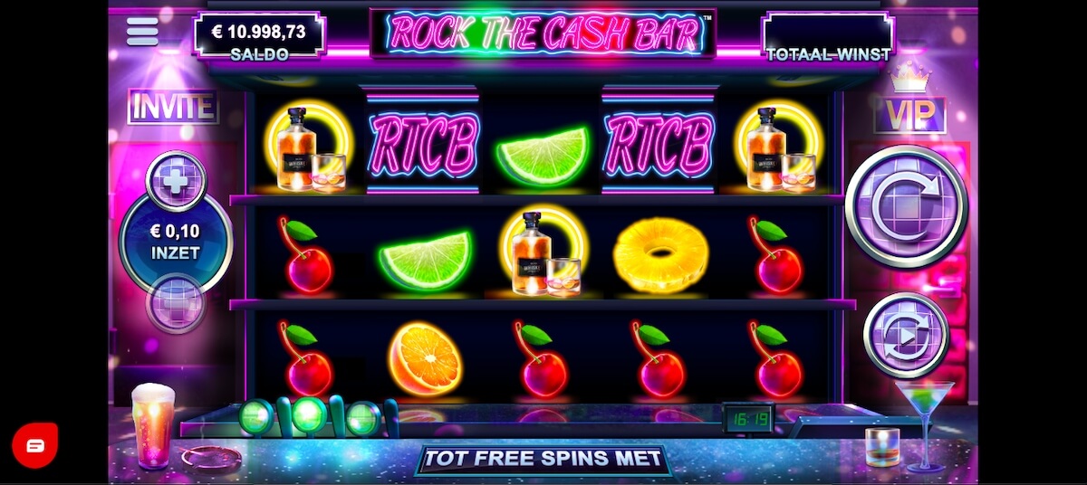 Het speelveld van Rock The Cash Bar! Rock The Cash Bar slot