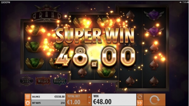 Mooie uitbetaling op The Grand gokkast The Grand gokkast super win